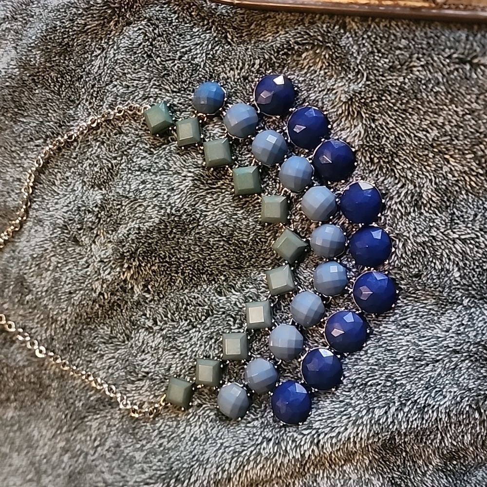 J Crew Art Deco Bold Colorblock statement necklace - Picture 5 of 5